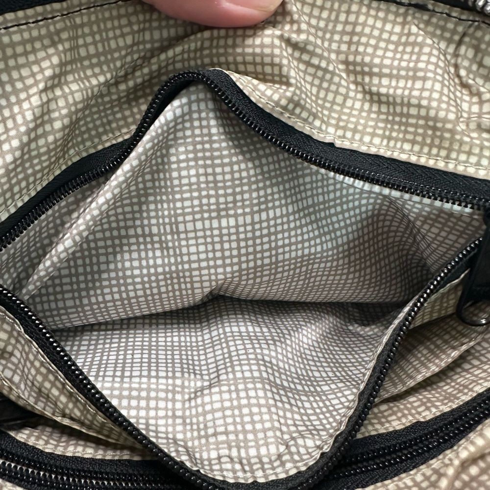BRIGHTON Black Nylon Crossbody Bag with Silver Accents - Picture 7 of 12